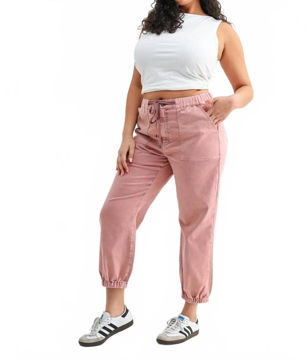 NEW MICA high rise jogger - plus in deep pink